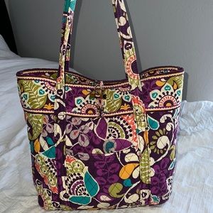 Vera Bradley "Plum Crazy" quilted with togle large tote